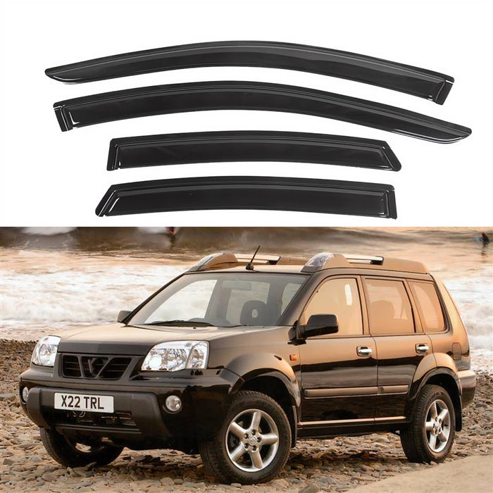 Window Visors for Nissan X-Trail 2000-2007, 4-Piece
