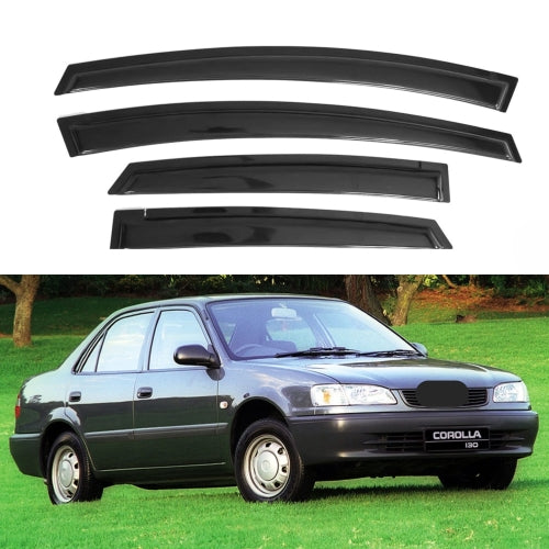Window Visors for Toyota Corolla Sedan 1998-2002 & Chevrolet Prizm 1998-2002, 4-Piece