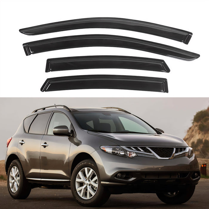 Window Visors for Nissan Murano 2009-2014, 4-Piece