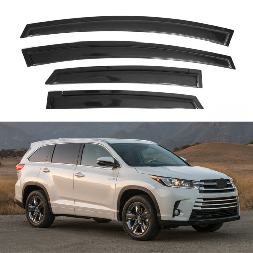 Window Visors for Toyota Highlander 2014-2019, 4-Piece