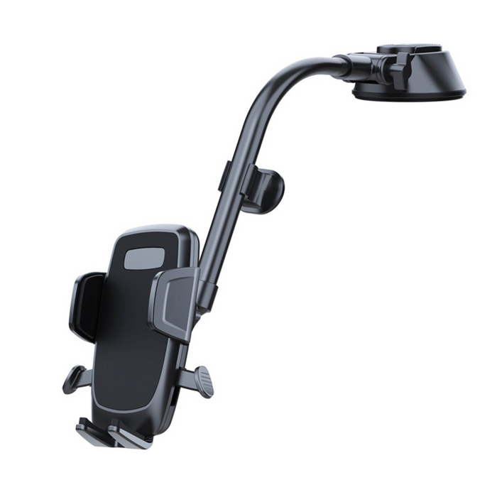 UniGrip - Universal Long Arm Car Mount for Dashboard & Windshield - Black
