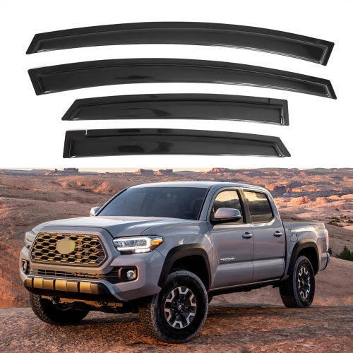 Window Visors for Toyota Tacoma Double Cab 2016-2023, 4-Piece