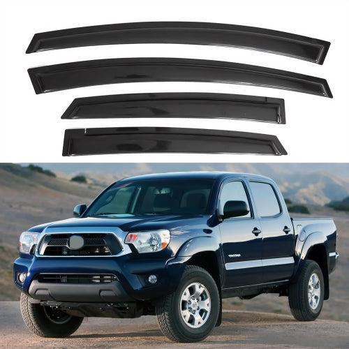 Window Visors for Toyota Tacoma Double Cab 2005-2015, 4-Piece