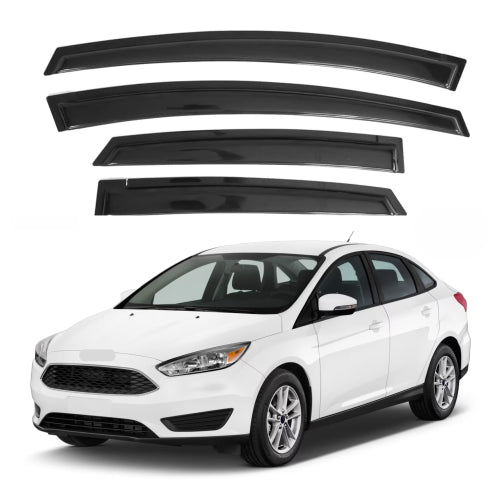 Window Visors for Ford Focus Sedan 2012-2018 & Ford Focus Hatchback 2012-2018, 4-Piece