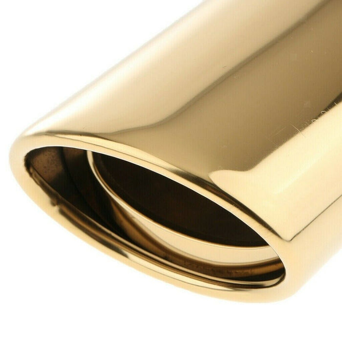 Golden Flame Stainless Steel Straight Exhaust Tailpipe - Universal Fit (63mm)