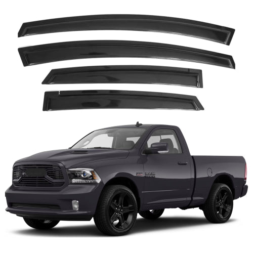 Window Visors for RAM 1500 Regular Cab 2009-2018 & RAM 1500 (Classic Body) Regular Cab 2019-2023 & RAM 2500 3500 Regular Cab 2010-2024, 2-Piece
