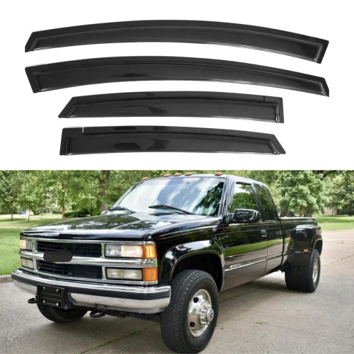 Window Visors for Chevrolet C/K1500 C/K2500 K3500 Extended Cab 1988-1999 & GMC C/K1500 C/K2500 K3500 Extended Cab 1988-1999, 2-Piece