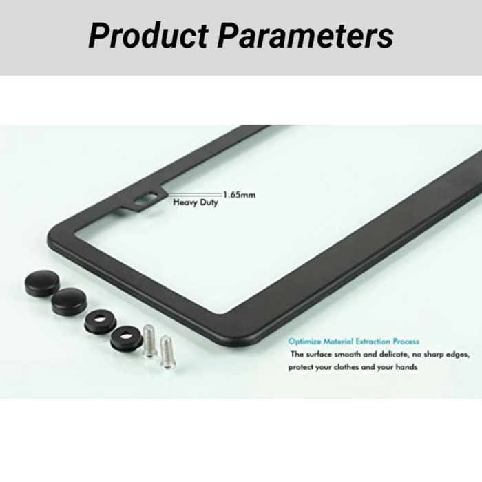 Black Aluminum License Plate Frame