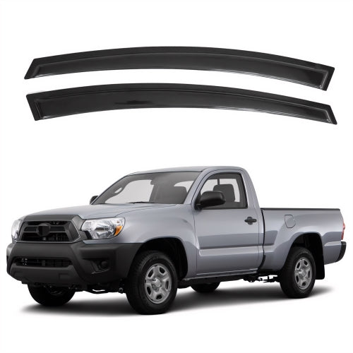Window Visors for Toyota Tacoma Regular Cab 2005-2015, 2-Piece