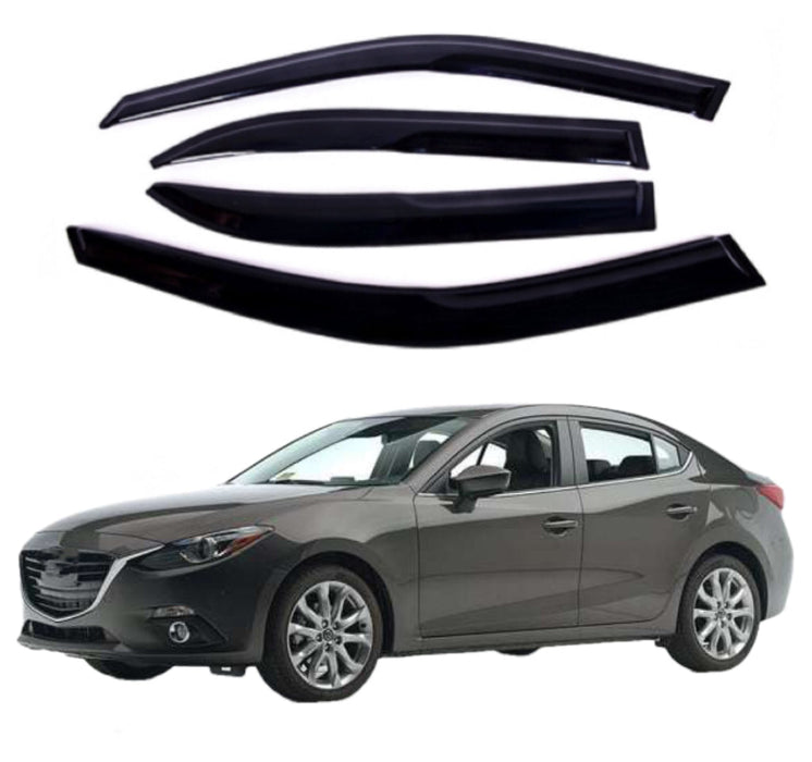 Window Visors for Mazda 3 Sedan & Hatchback 2014-2018, 4-Piece