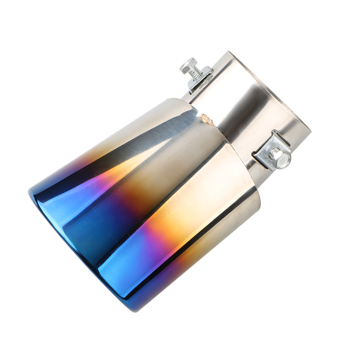 Blue Flame Stainless Steel Curved Exhaust Tailpipe - Universal Fit (63mm)