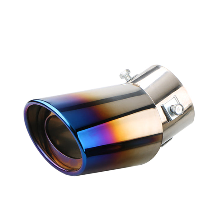 Blue Flame Stainless Steel Curved Exhaust Tailpipe - Universal Fit (63mm)