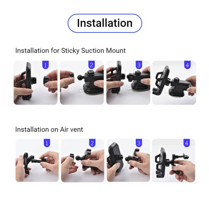 YQ-16 & SH-18 Anti-Shake Device Window & Dashboard Cellphone Car Mount pour iPhone / Samsung