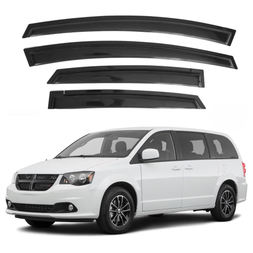 Window Visors for Dodge Grand Caravan 2008-2020, Chrysler Town & Country 2008-2016, Volkswagen (VW) Routan 2009-2012, 4-Piece