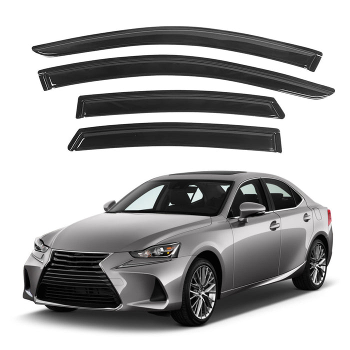 Window Visors for Lexus IS Series 2013-2019, 4-Piece