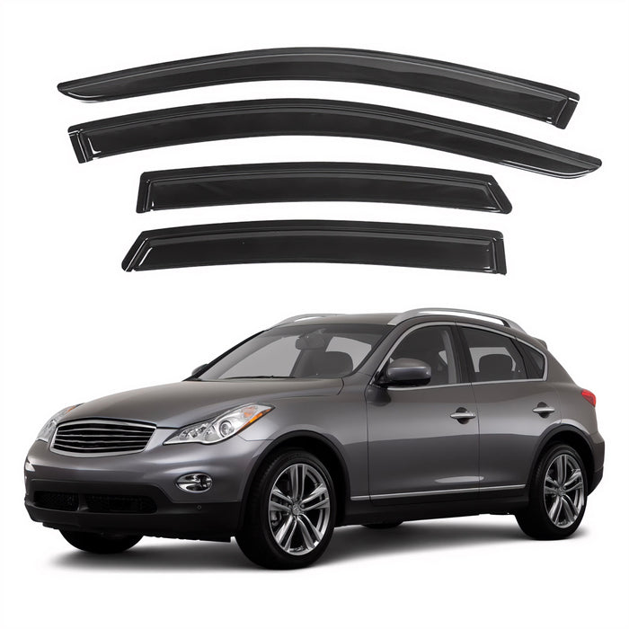 Window Visors for Infiniti EX35 EX37 2007-2013, 4-Piece
