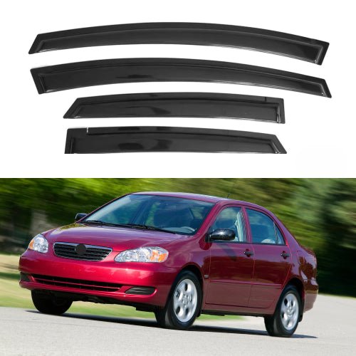 Window Visors for Toyota Corolla Sedan 2003-2008, 4-Piece