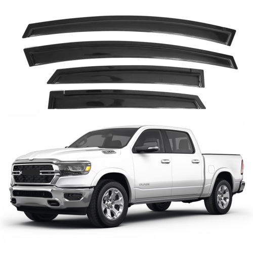 Window Visors for RAM 1500 Crew Cab 2019-2024, 4-Piece