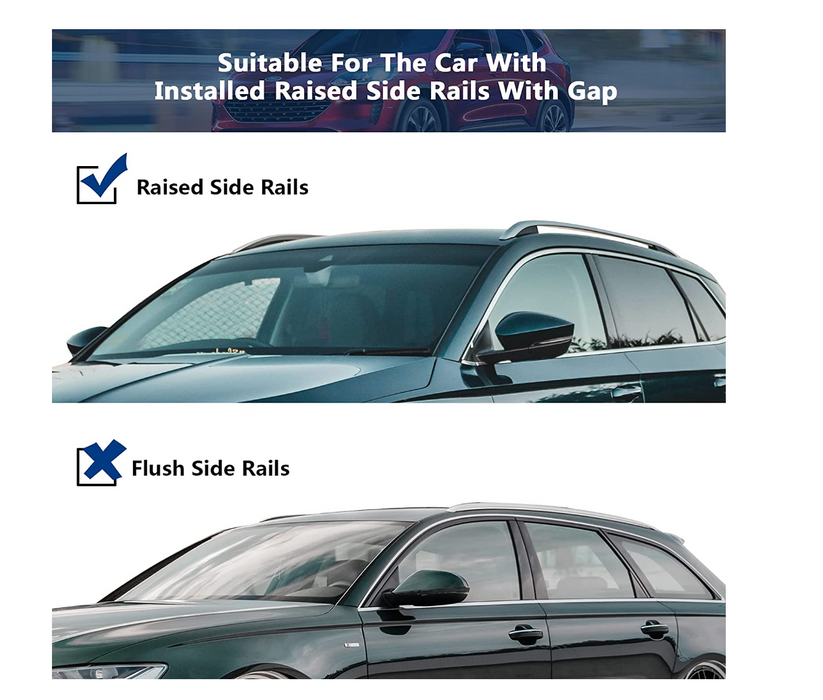 DS-08 Barre de toit universelle pour toit de voiture Capacité de porte-bagages, argent/noir