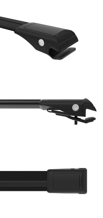 DS-15 Multi-Size Options Barre de Toit de Voiture Universelle Porte-Bagages, Argent/Noir