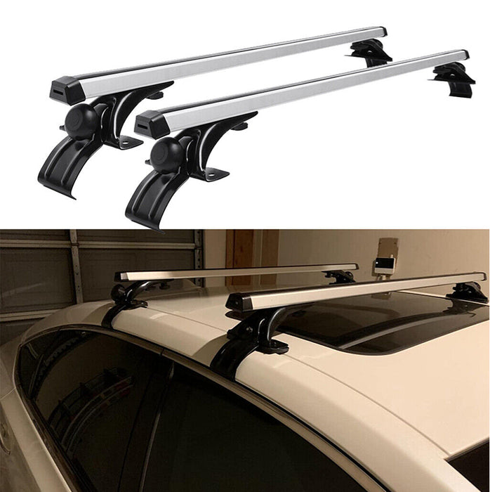 DS-17X Porte-bagages universel pour barres de toit de voiture, argent/noir