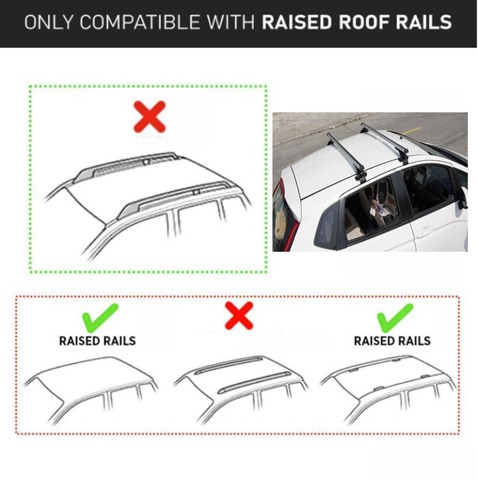 DS-17X Porte-bagages universel pour barres de toit de voiture, argent/noir