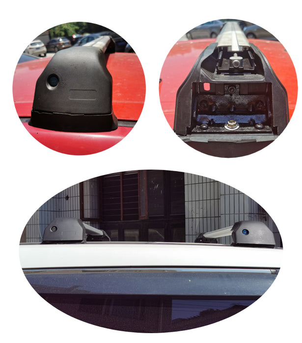 DS-18T Deluxe Universal Car Toit Rack CrossBar Porte-Bagages Pro, Argent/Noir