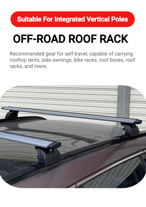 DS-30 Deluxe Porte-bagages universel pour toit de voiture, barre transversale, argent/noir