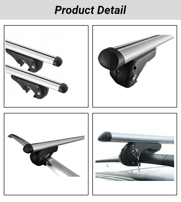 HG-001 Porte-bagages universel pour barres de toit de voiture Argenté