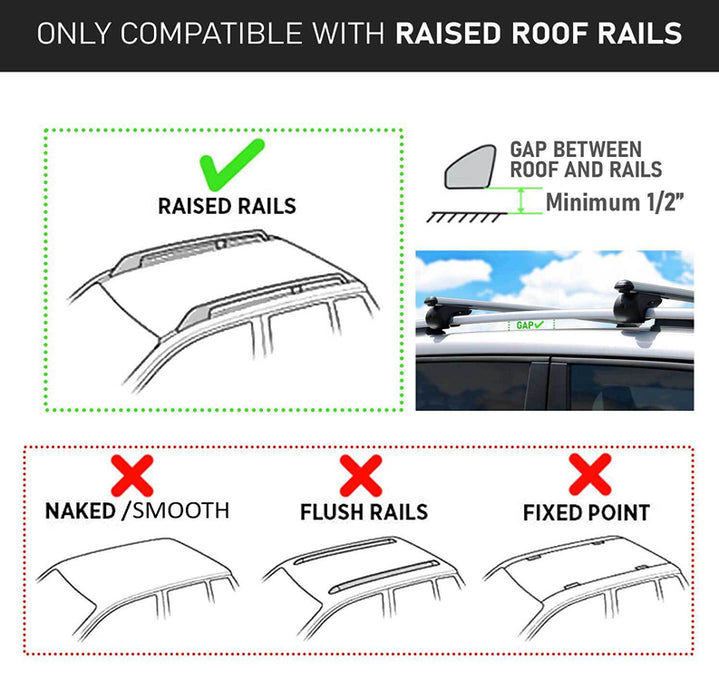 HG-001 Porte-bagages universel pour barres de toit de voiture Argenté