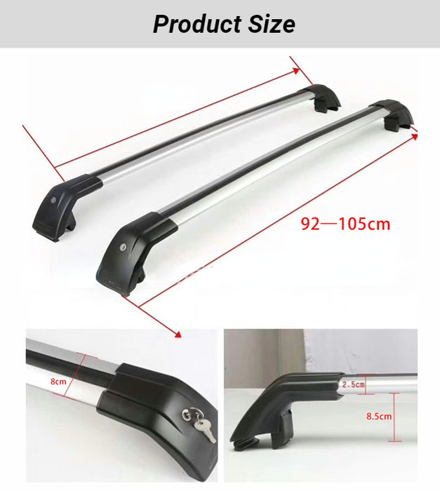 HG-003 Porte-bagages de toit à installation facile Argenté