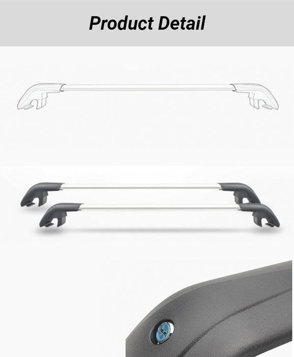 HG-004 Porte-bagages universel à barre de toit robuste Argenté