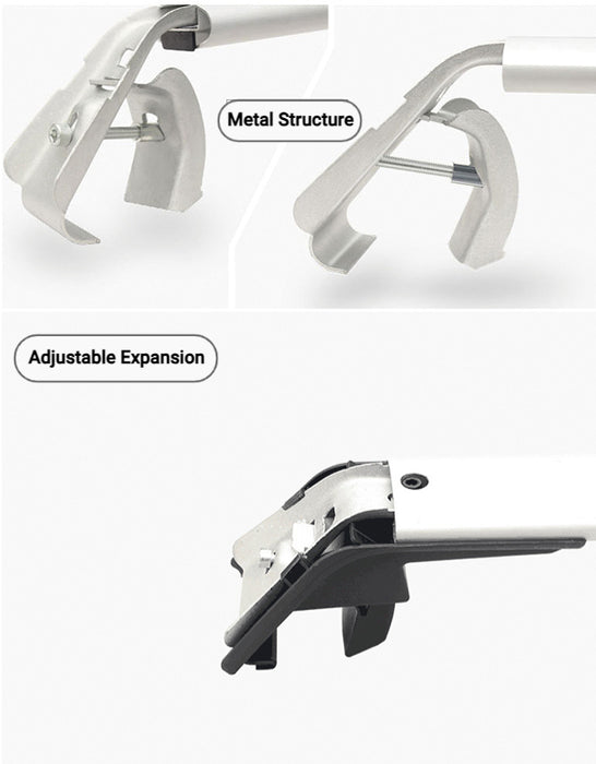 HG-004 Porte-bagages universel à barre de toit robuste Argenté