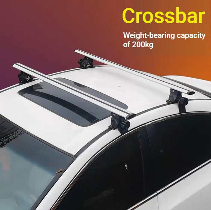 HG-008 Barre de toit CrossBar Porte-bagages Pro pour tous les types de voiture, Argent