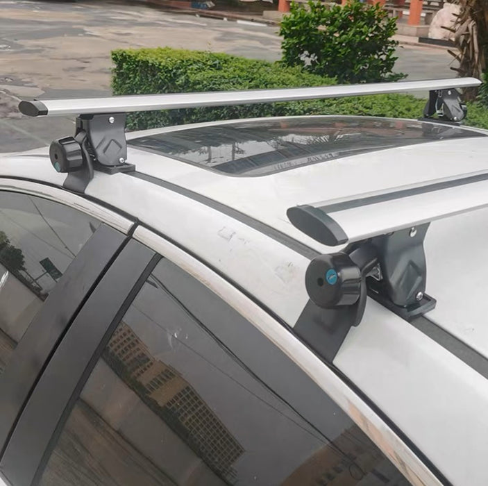 HG-008 Barre de toit CrossBar Porte-bagages Pro pour tous les types de voiture, Argent