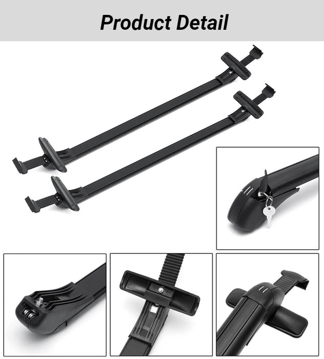 HG-009 Porte-bagages universel facile à installer pour barres de toit Argenté