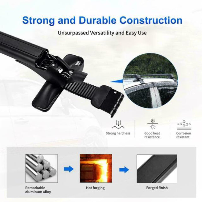 HG-009 Porte-bagages universel facile à installer pour barres de toit Argenté