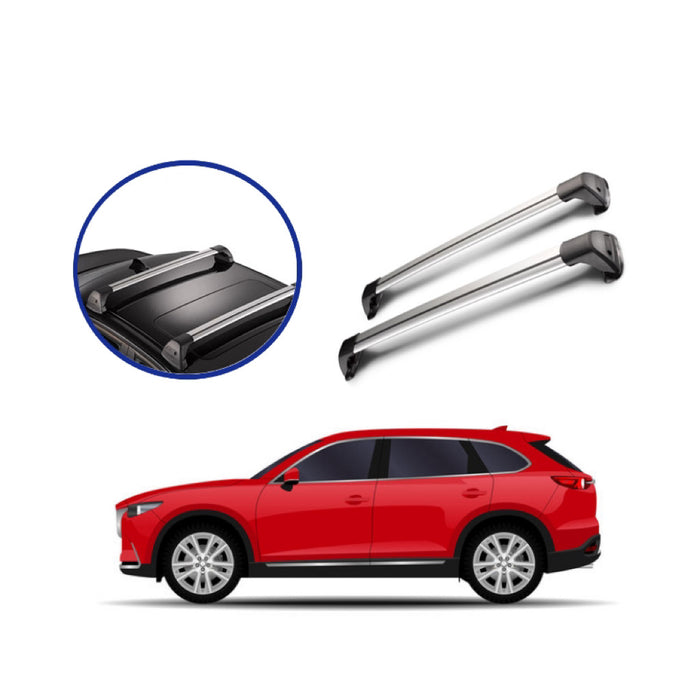 Premium Universal Roof Rack CrossBar - Pro Series (96cm) - Silver