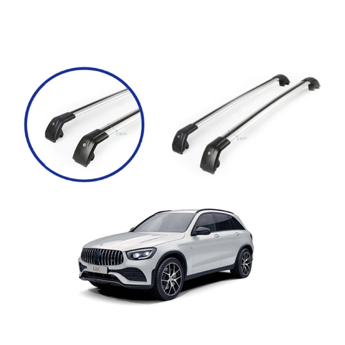 Effortless Mount Silver Roof Rack CrossBar Luggage Carrier