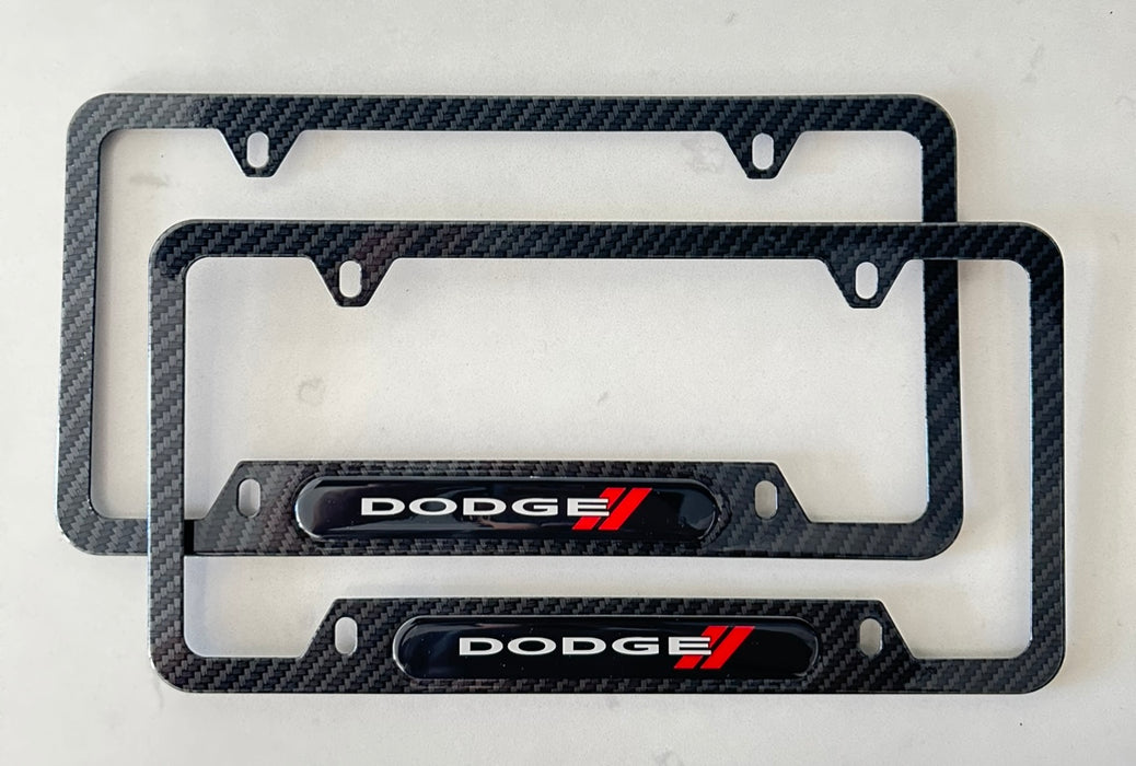 Dodge License Plate Frame (Carbon Fiber Style)