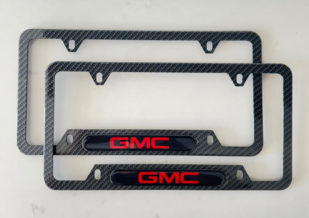 GMC License Plate Frame (Carbon Fiber Style)