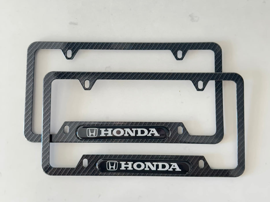 Honda License Plate Frame (Carbon Fiber Style)