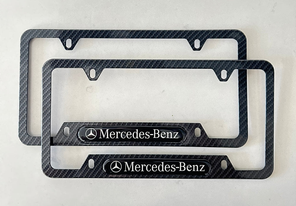 Mercedes-Benz License Plate Frame (Carbon Fiber Style)