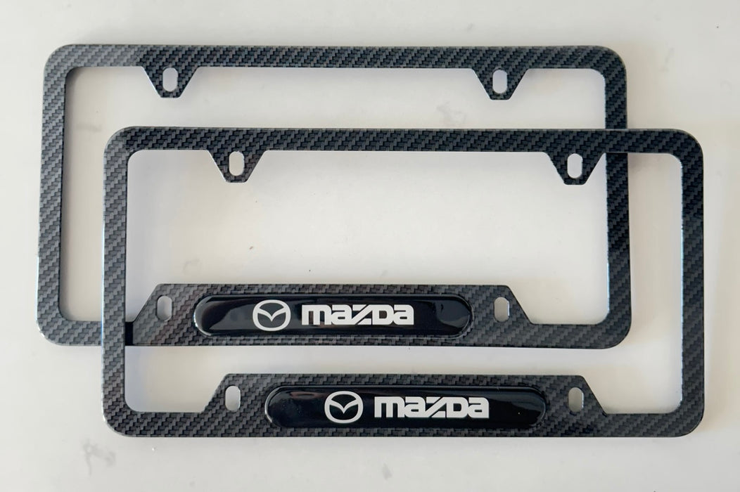 Mazda License Plate Frame (Carbon Fiber Style)