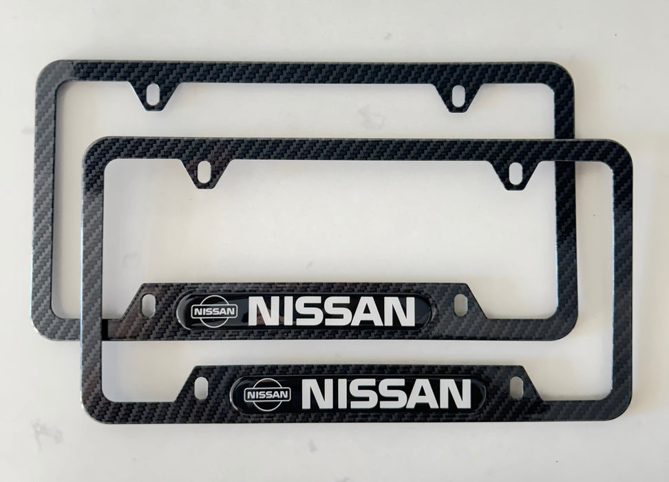 Nissan License Plate Frame (Carbon Fiber Style)
