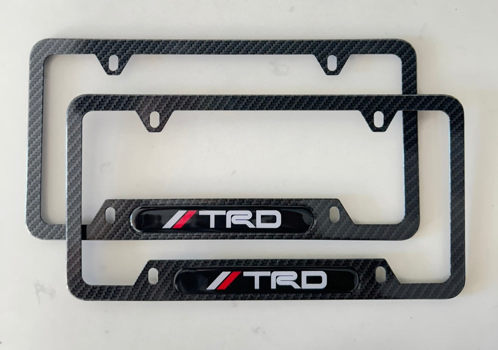 Toyota TRD License Plate Frame (Carbon Fiber Style)