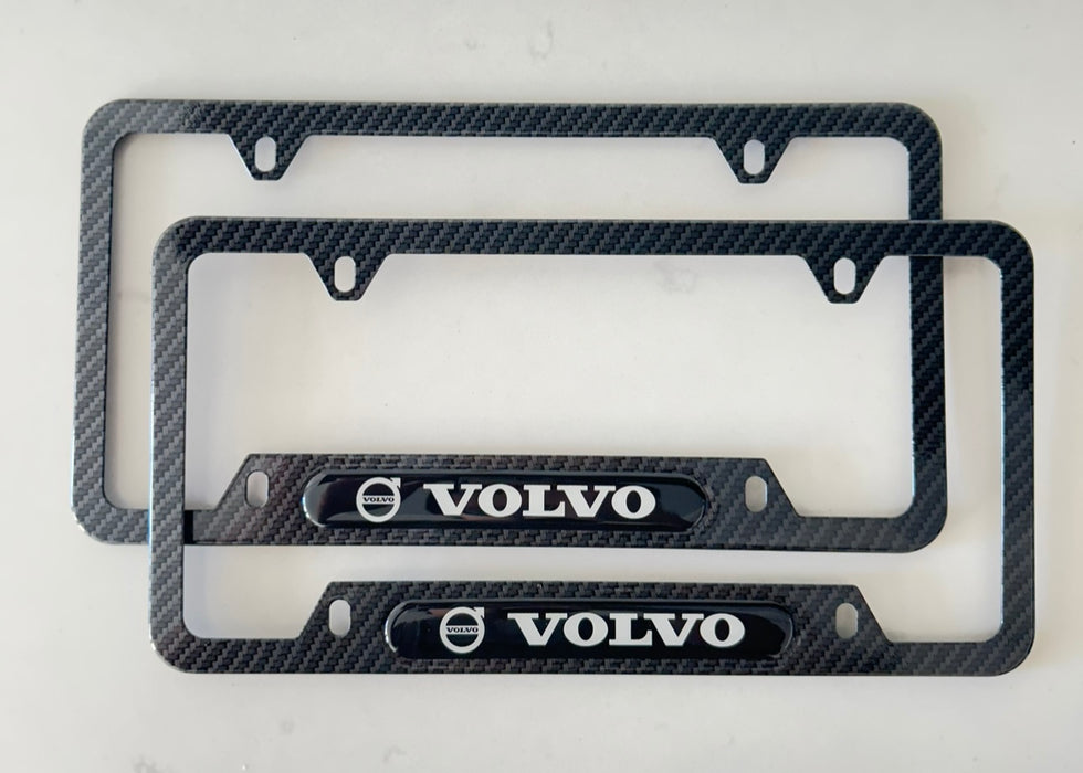 Volvo License Plate Frame (Carbon Fiber Style)