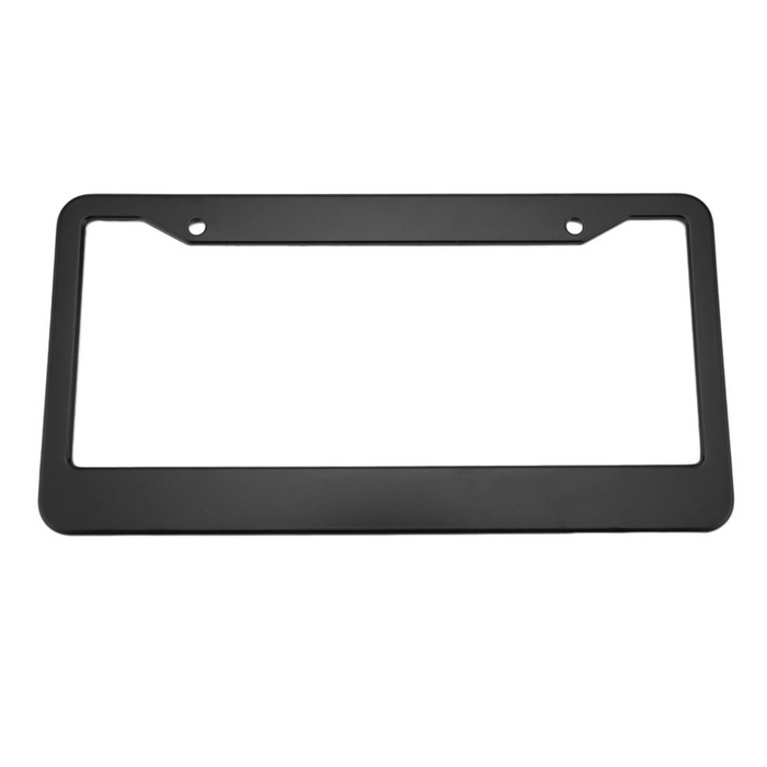 Sleek Finish Aluminum License Plate Frame - Black
