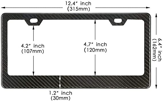 Charcoal Style Aluminum License Plate Frame
