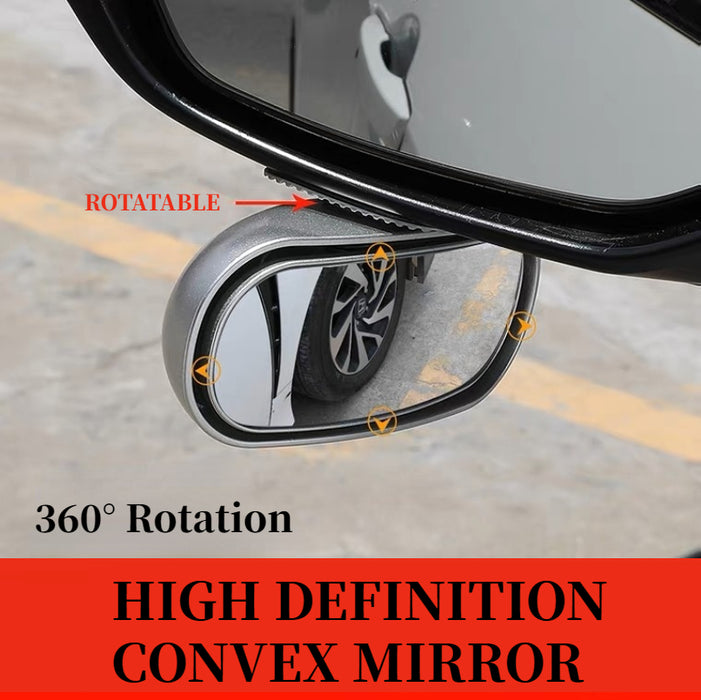 Black Single Car Blind Spot Mirror for Front & Rear Wheels